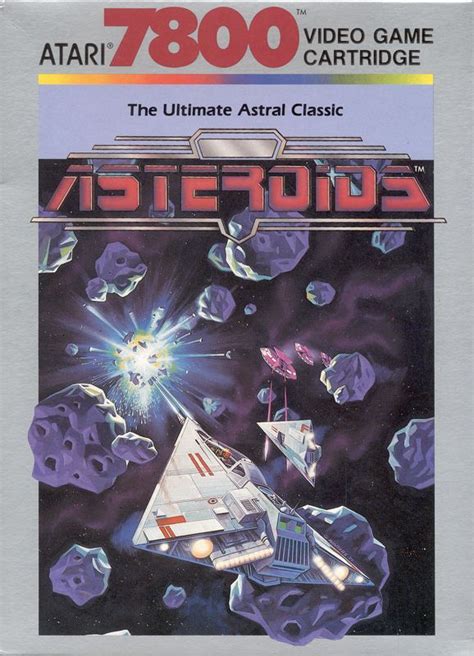 Asteroids (1987) Atari 7800 box cover art - MobyGames