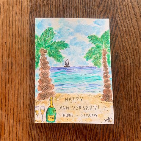 Personalized Anniversary Card Custom Anniversary Card - Etsy