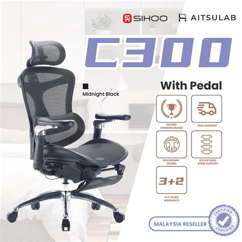 Sihoo Doro C300 Ergonomic Chair 5 Years Official Warranty Full Mesh ...