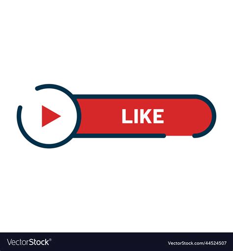 Youtube like button Royalty Free Vector Image - VectorStock