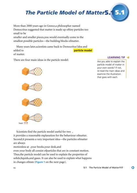 The Particle Model Of Matter Worksheet printable pdf download