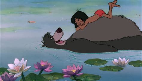 Image - Mowgli and Baloo the bear are both relaxing on the river.jpg ...