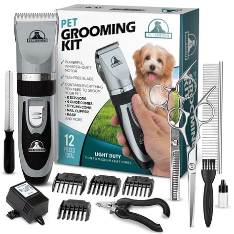 Professional Dog Grooming Kit - Cordless Low Noise Dog Clippers for ...