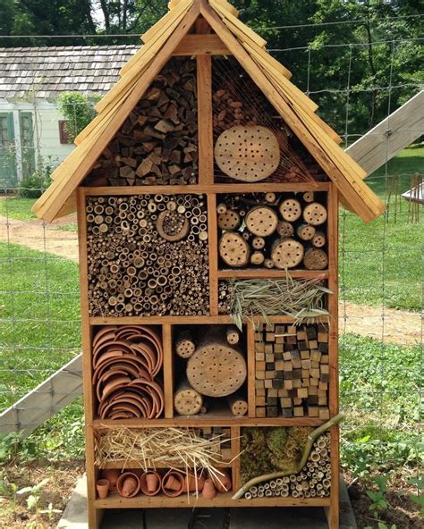 Very cool insect hotel built by the farmer where I work ...