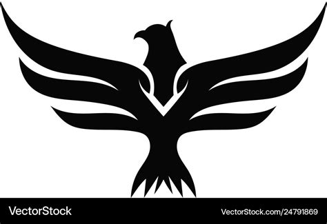 Wing falcon bird logo Royalty Free Vector Image