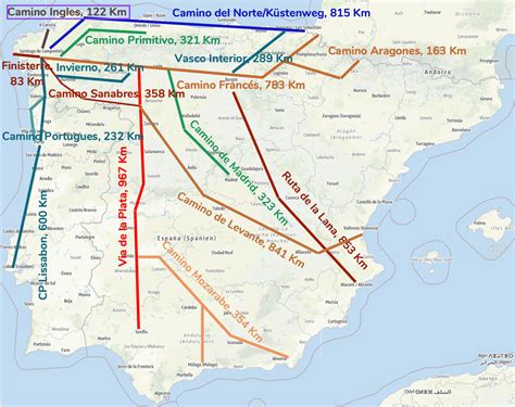 Die Jakobswege und Regionen in Spaniens - Jakobsweg Hintergrund