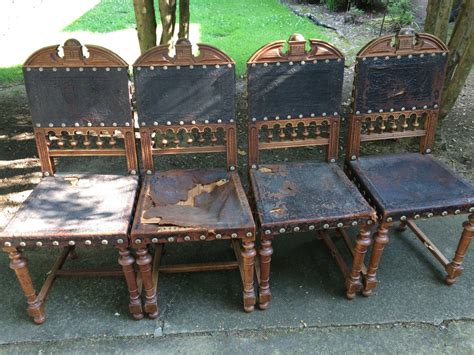 Antique French Dining Chairs, Set of 4, French Renaissance Chairs ...