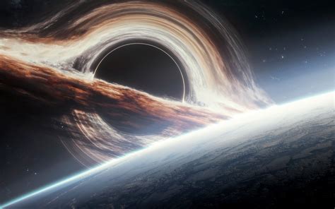 Gargantua black hole Wallpaper 4K, Planet Earth, Cosmos, 5K