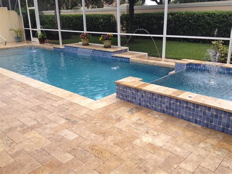 Falling in Love with Travertine Pavers Pool Deck | HomesFeed