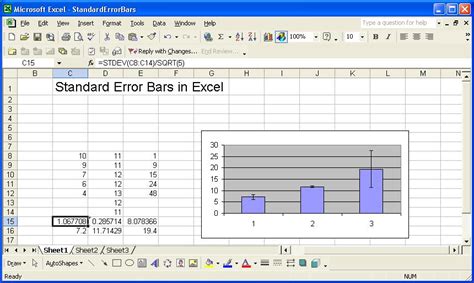 Standard Error Bars in Excel