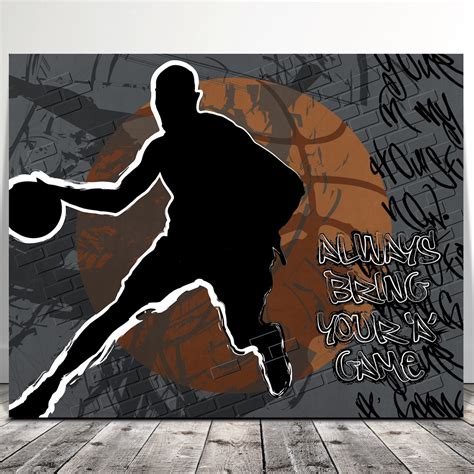 Basketball Graffiti Wall Art Sports Canvas Art for Boys Man - Etsy