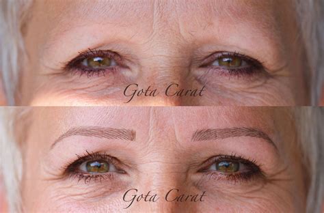 Avant/Après sourcils. Maquillage permanent microblading.