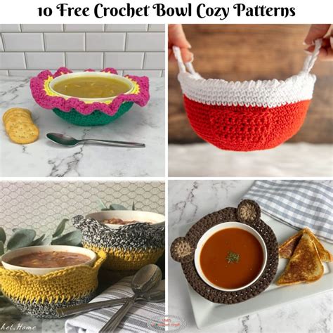 10 Cozy Free Crochet Soup Bowl Cozy Patterns - Nicki's Homemade Crafts