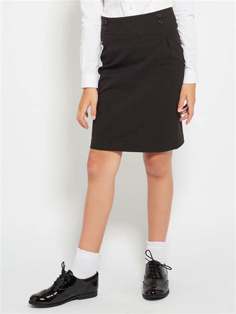 John Lewis Girls' Stain Resistant School Pencil Skirt, Grey at John ...