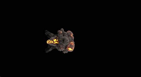 turned slow motion realistic explosion isolated Stock Footage Video ...