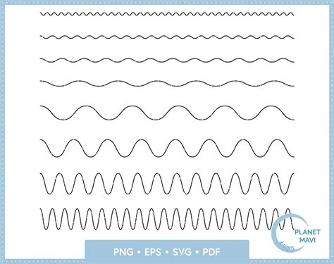 Wavy Lines Bundle Wavy Lines SVG Wavy Lines PNG Digital | Etsy