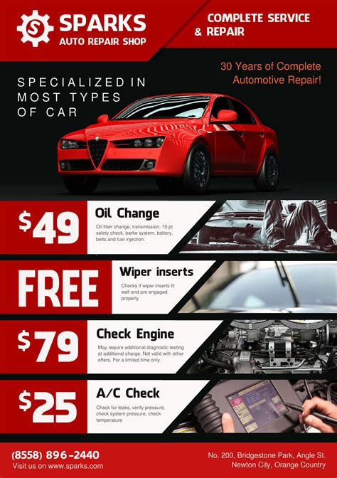 Mechanic Flyers Templates