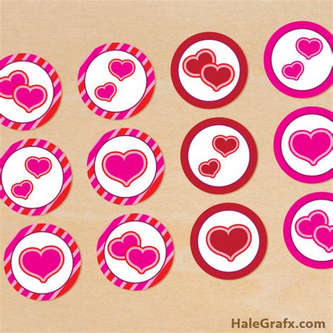 FREE Printable Valentine’s Day Heart Cupcake Toppers