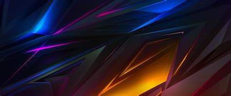 🔥 Free Download Colorful Dark Abstract Polygon 3d 4k Wallpaper by ...