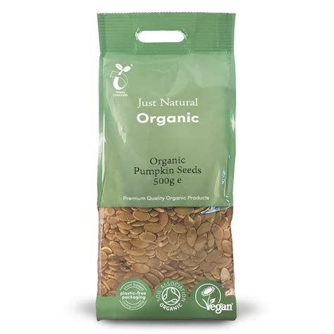 Just Natural Organic Pumpkin Seeds 500g - Fine Fettle Foods