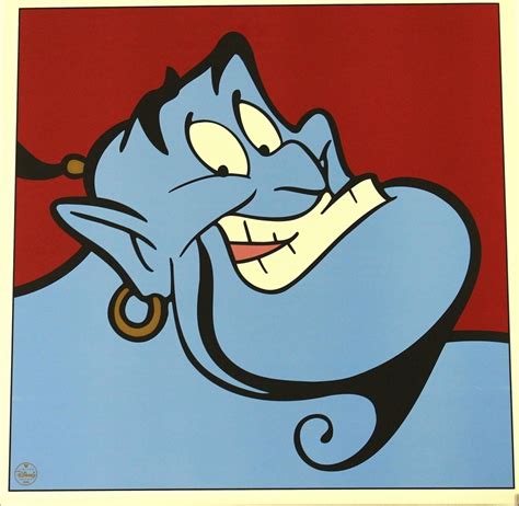 Genie "Aladdin" LE 1997 Walt Disney 23.5x23.5 Lithograph | Pristine Auction