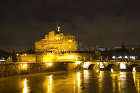 Castel Sant Angelo and the Sant Angelo Bridge Stock Photo - Image of ...