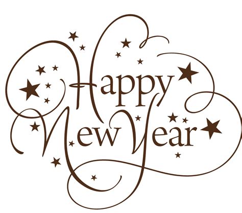 Happy New Year Thin Text transparent PNG - StickPNG