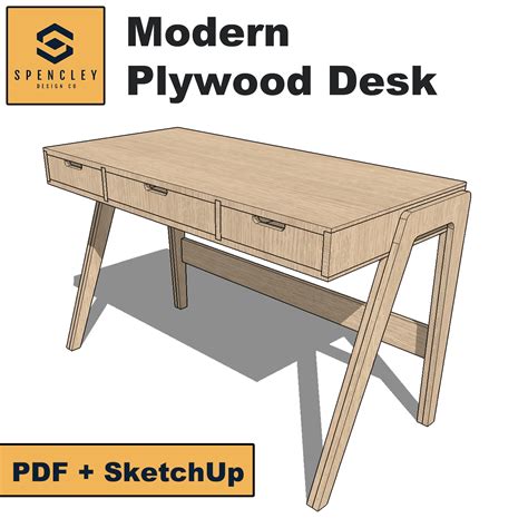 Modern Computer Desk - Plans – Spencley Design Co