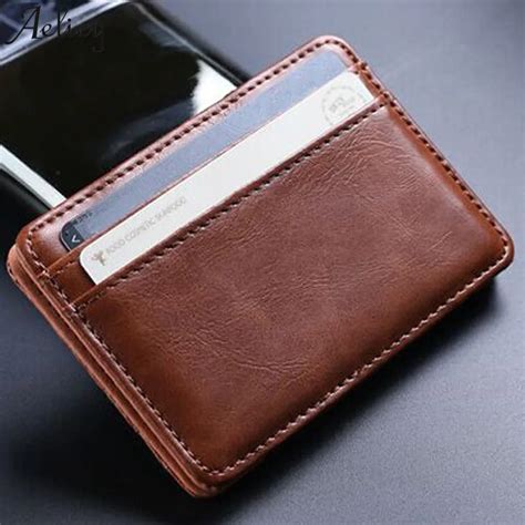 Aelicy 2018 Super Slim Soft Wallet Men Women leather mini credit card ...