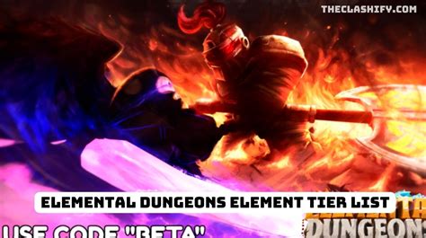 Elemental Dungeons Element Tier List 2024 - Best Elements