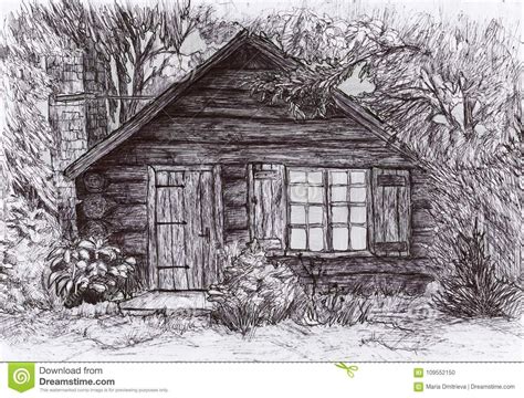 pencil drawings of cabins - vansvaultinsideout