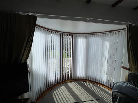 Curved Bay Window Vertical Blinds - Leicester Blinds Ltd Blinds & Shutters.