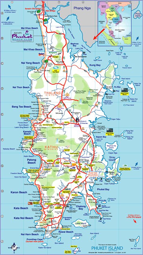 Phuket Island Tourist Map - Phuket Island Thailand • mappery