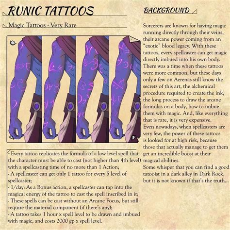 World of Aerenas on Instagram: "RUNIC TATTOOS Magic Tattoos- Very Rare ...