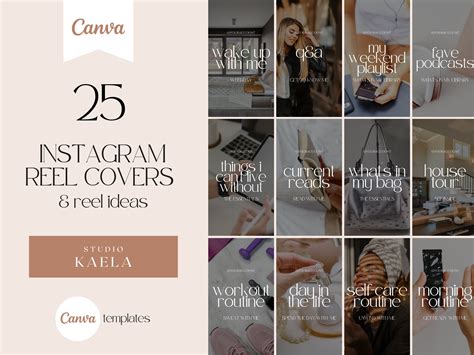 25 Instagram Reel Covers Customizable Canva Templates - Etsy