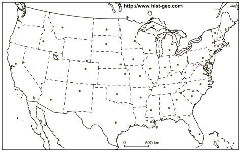 United States Map With States And Capitals Printable - Free Printable Maps