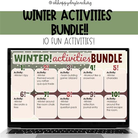 Winter Activities Bundle. Winter Games. Winter Themed Activities - Etsy