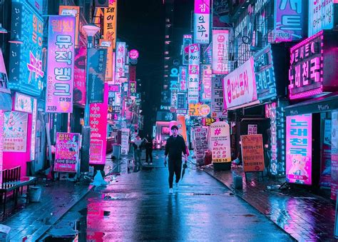 HD wallpaper: Juan, South Korea, man walking on grey concrete road ...