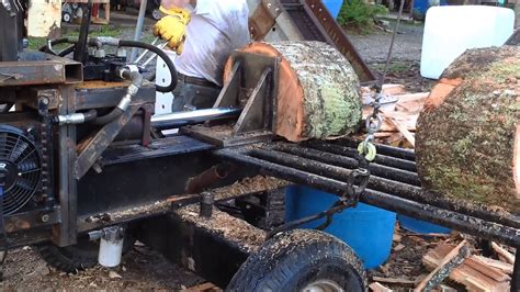 Homemade Log Splitter and Winch - YouTube