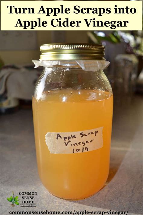 Apple Scrap Vinegar - Easy, Inexpensive Homemade Vinegar