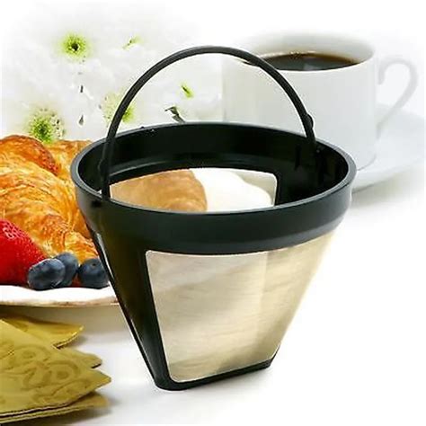 Cone Shape Permanent Coffee Filter Washable Reusable Coffee Filter Mesh ...