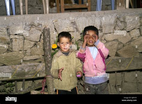 Two small indian boys kids making funny faces outdoors. India Stock ...