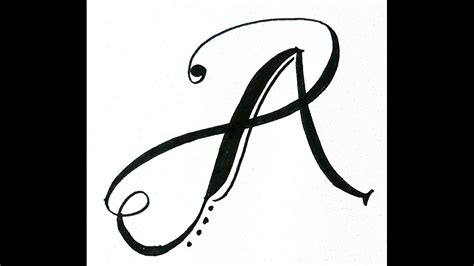 How to draw/design alphabet "A" in Swirled letter/Fancy letter - YouTube