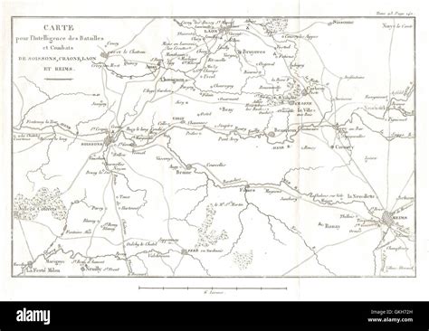 SIXTH COALITION WAR 1814. Battles Soissons Craonne Laon Reims. Aisne ...