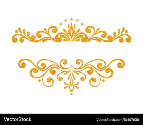 Elegant luxury vintage gold floral border Vector Image