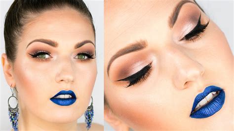 Blue Lips Makeup Tutorial | Gaestutorial