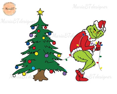 Grinch Christmas Tree Clip Art