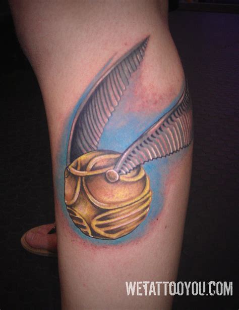 golden snitch tattoo by tattooistgus on DeviantArt