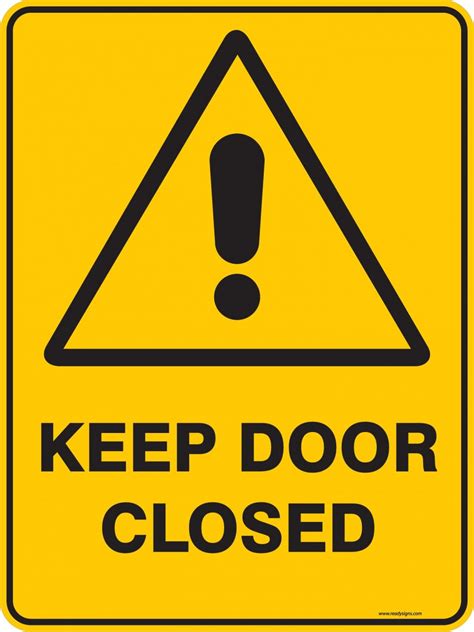 Keep Door Closed Sign Printable