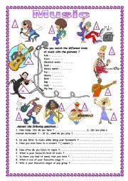 English Exercises: Music genres